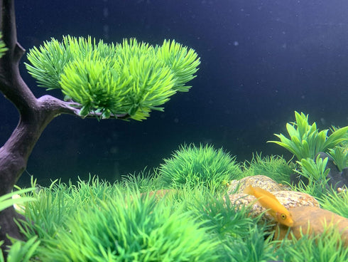 BEGONDIS 40 Pcs Artificial Small Water Plants, Fish Tank Aquarium Grass Decorations, Made of Soft Plastic...