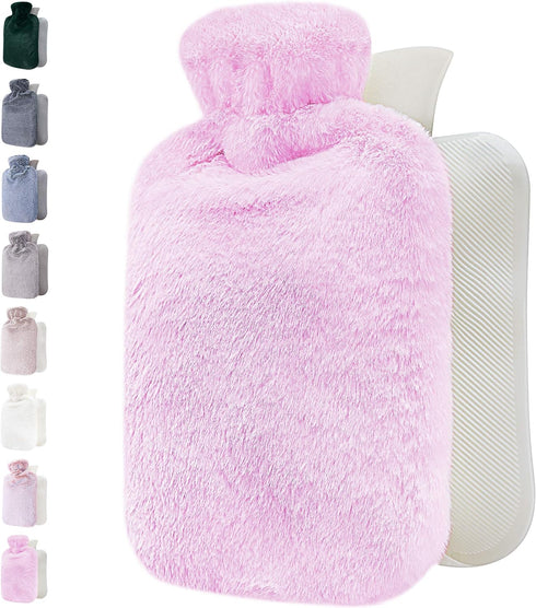 Hot Water Bottle with Soft Cover - 1.8L Large - Classic Hot Water Bag for Pain Relief, Neck and Shoulders, Feet Warmer, Menstrual Cramps, Hot and ...