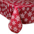 Violet Linen Decorative Christmas Snowflakes Design Red Tablecloths - 60" X 84"...