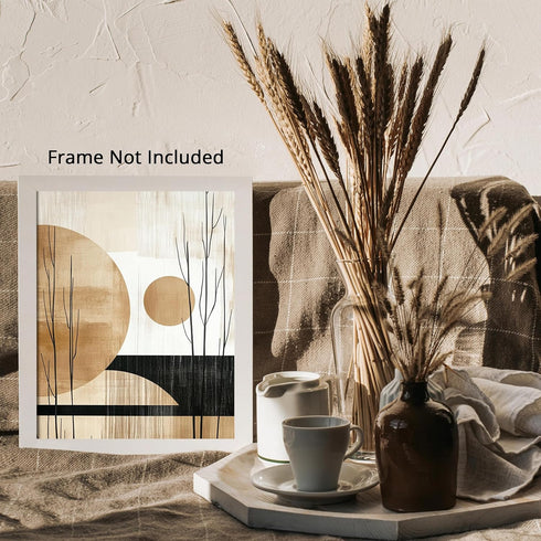 Posterizer 1 pcs-minimalist, geometric design-gold and black 1-Abstract & Modern Art-Gift for Men Women Teens-Chic Home Decor- unframed wall art...