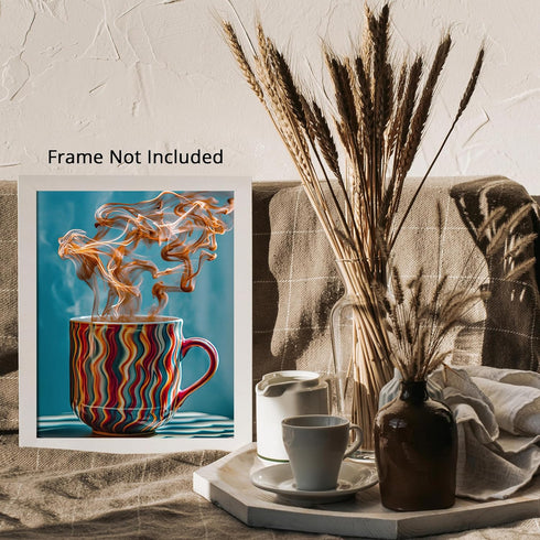 Posterizer 1 pcs-abstract colorful poster-warm beverage-coffee mug -1-Kitchen & Bar Art-Abstract & Modern Art- Art for Cafe, Restaurant, Coffee Ba...