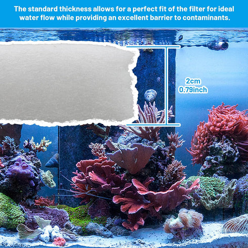 6 Pack Water Polishing Pads Compatible with Quick-Clear, Mechanical Filter Media for Aquariums, Fit The 307/407 and 306/406, A244A1...