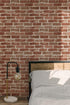 Red Brick Wallpaper, Self-adhesive Peel and Stick Wallpaper Waterproof and Removable Good for Home Decoration and Furniture Renovation (17.5 x 118...