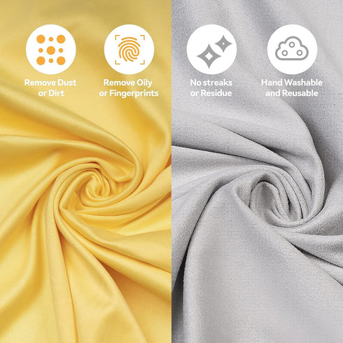 4 Pack Oversized 16" x 16" Large Microfiber Glasses and Screen Cleaner Cloth,Safe for Electronic Device Screens, Eyeglasses & Delicate Surfaces...