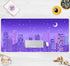 Purple Anime Desk Mat Japanese Tokyo City Mousepad Retro Neon Pixel XXL Deskmat Gaming Anime Cool Kawaii Large Mouse Pad Keyboard Mouse Mat Desk P...