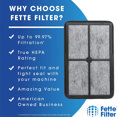 Fette Filter - FLT4010 Replacement Filter Compatible with GermGuardian Filter A for Models AC4010 & AC4020 Series and Black + Decker Model BXAP040...