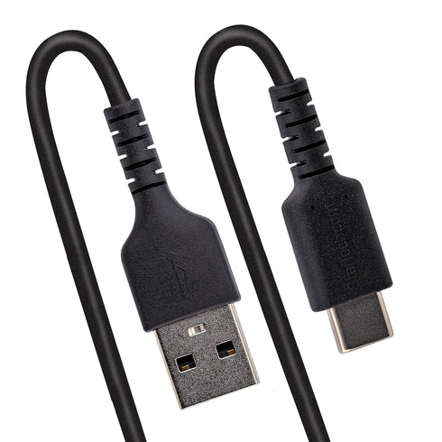 StarTech.com 3ft (1m) USB A to C Charging Cable, Coiled Heavy Duty Fast Charge & Sync USB-C Cable, USB 2.0 A to Type-C Cable, Rugged Aramid Fiber,...