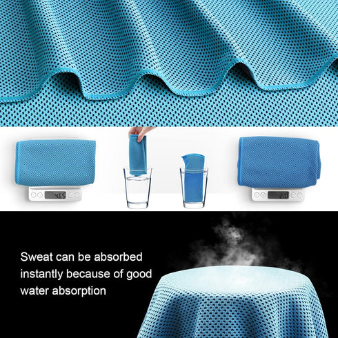 Cooling Towel 4Packs, Ice Towel, Microfiber Towel, Soft Breathable Chilly Towel Stay Cool for Yoga, Sport, Gym, Workout, Camping, Fitness, Running...
