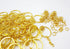 yueton Pack of 100 25mm/0.98" Metal Split Key Ring with Chain...