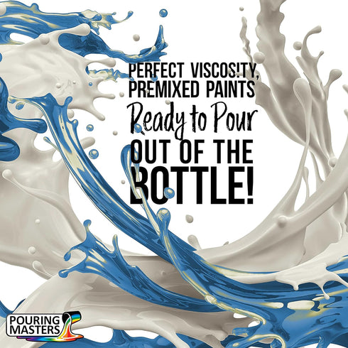 Pouring Masters Blue/Gold Iridescent Special Effects Pouring Paint - 8 Ounce Bottle - Acrylic Ready to Pour Pre-Mixed Water Based for Canvas, Wood...