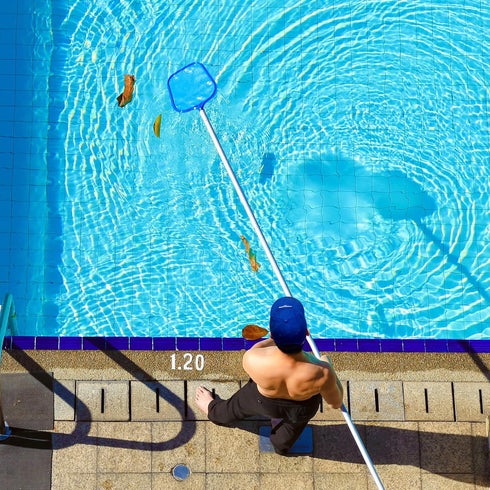 Pool Net - Pool Skimmer Net with Plastic Frame, Skimmer Net with Fine Mesh Net, Pool Nets for Cleaning Leaf of Swimming Pools, Spa, Hot Tubs...