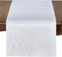 SARO LIFESTYLE Damask Table Runner, 16"" x 108"", White"...