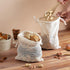 PALTERWEAR 100 Percent Natural Cotton Double Drawstring Mesh Bag For Herbs, Nuts, Spices (5 x 7 Inch - Set of 5)...