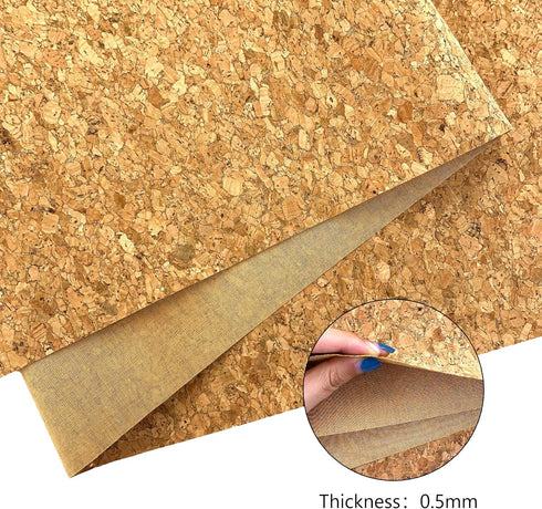 AOUXSEEM 11.8" x 52"(30cm x 132cm) Real Cork Faux Leather Roll for Bows Earrings Making, DIY Crafts Fabric...