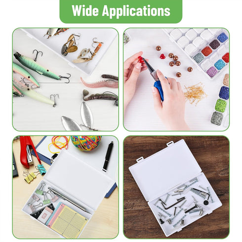 Mr. Pen-Bead Storage Containers, 28 Grids, 2 Pack, White, 160pcs Label Stickers, Bead Organizer, Craft Organizers and Storage, Bead Containers for...