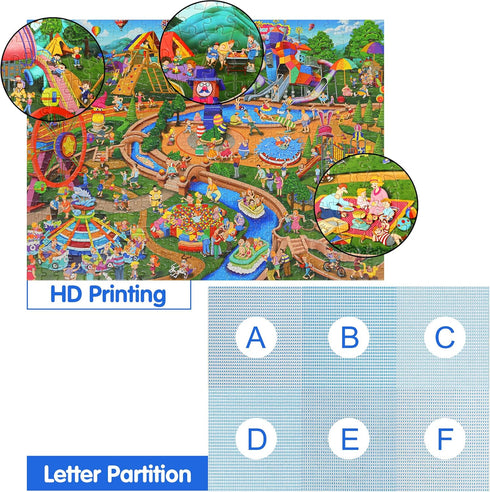 Becko US Jigsaw Puzzles 500 Pieces Puzzles for Adults 500 Piece Puzzles for Kids and Adults (Theme Park)...