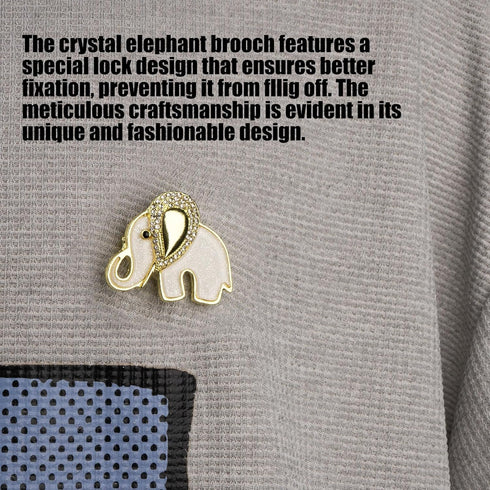 Elephant Brooches Crystal Rhinestone Elephant Pin Brooch for Women, Elephant Gifts for Elephant Lovers, Cute Animal Elephant Brooch Pins for Backp...