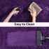 Soft Runner Rugs for Bedroom Hallways, 2x6 Purple Fluffy Shag Throw Area Rug Non Slip for Bedside Dorm, Long Shaggy Furry Carpet for Nursery Livin...