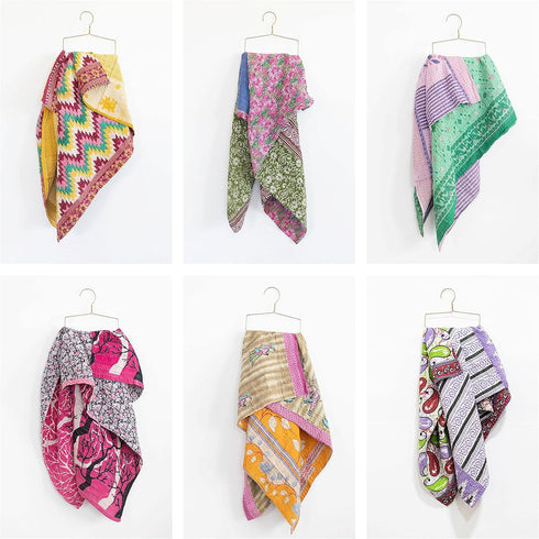 Kantha Baby Blanket - 50X60, Multi Color, Baby Size 50X60 (127X152 CM), RCKQB0103...