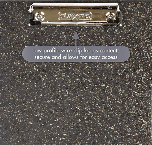 Dexas Slimcase 2 Storage Clipboard with Side Opening, Heavy Granite, Office Supplies Clipboards to Organize, Carry and Store, A4 Holder, Combine S...