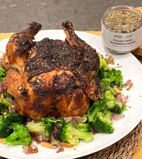 Italian Herb Seasoning Blend by SPICE + LEAF - Vegan Kosher Pesticide Free Spice Blend Used to Give your Meat, Fish, Chicken, Vegetables, Eggs or ...