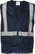 Ironwear 1284-BZ-5-2XL Polyester Mesh SAFETY Vest with Zipper & 2" Silver Reflective Tape, Blue, 2X-Large...