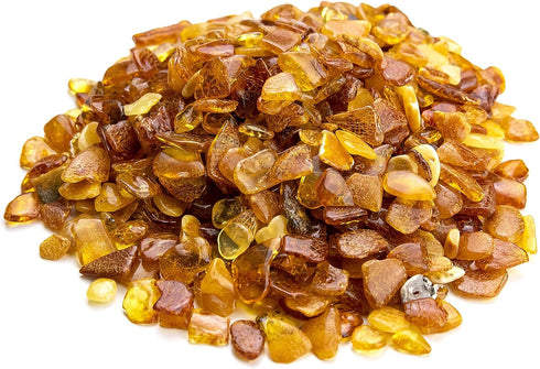 Amber Stones Polished and Raw 100% Natural Baltic Chips Resin Ambar Piedra for DIY Crafting Jewelry and Beading Loose Beads (No Holes) - Amber Cul...