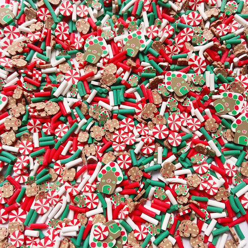 EHOPE Christmas Slices Fake Sprinkles Resin Sprinkles Fake Candy Sprinkles Clay Sprinkles Polymer Sprinkles Polymer Clay Slices for Nail Art DIY C...