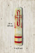 Easter Lent Candle Alpha Omega Sheep Catholic Candle...