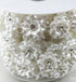 AEAOA 5 Yards 1" White Flower Pearl Rhinestone Chain Sew On Trims Wedding Dress Decoration (LZ96)...
