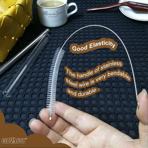 Straw Cleaner Brush for Stanley Extra Long 12 inch, Extra Wide 12mm diam Straw Brushes for 40/30/20 oz Stanley Mug, Straw Cleaning Brush for Tubes...