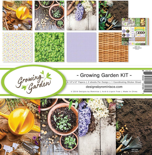 Reminisce Growing Garden Collection Scrapbook Kit Paper Crafts, Multi Color Palette, 12x12 inches...