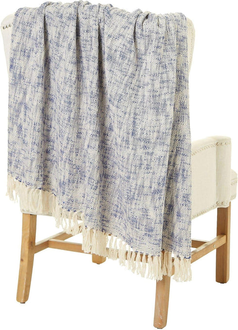 LR Home 50x60 Inch Soft Hand-Woven Farmhouse Throw Blanket | Perfect for Bed, Sofa, Couch, and Living Room Decor | Warm Blankets for Winter | Dist...