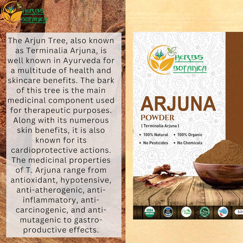 USDA Organic Arjuna Powder Wildcrafted Terminalia Arjuna Supplement for Wellness and Traditional Rejuvenative Arjun Ki Chhaal 5.5oz,150 g...