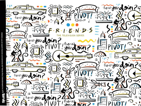 Tervis Friends Pattern Made in USA Double Walled Insulated Tumbler Travel Cup Keeps Drinks Cold & Hot, 24oz, Classic...