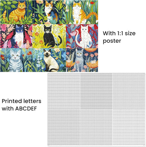 Puzzle for Adults 300 Pieces-Cats and Flowers-Jigsaw Puzzle Featuring Cats being Their Cute Selves in Flower Arrangements-Thick, Sturdy Pieces Cha...