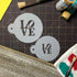 Designer Stencils LOVE Sculpture Cookie Stencil Set, Beige/Semi-Transparent...