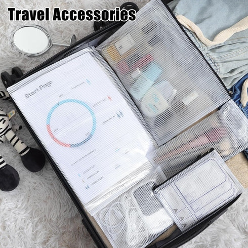 EOOUT 20pcs Mesh Zipper Pouch 8 Sizes Waterproof Zipper Bags, Plastic Travel Pouch for Board Game Travel Storage School Supplies Office Appliances...