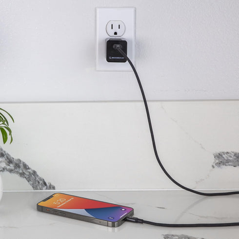 Scosche HA12-RP SuperCube 12W Single USB Port Portable Wall Charger Adapter for All USB Devices, Cell Phone, Tablet, Travel Charger in Black...