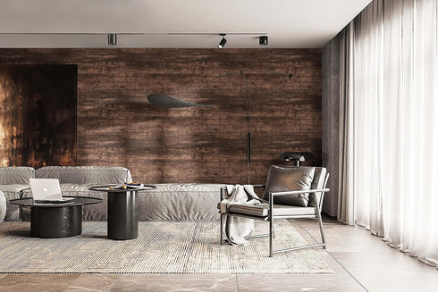 Dimoon 197''x17.7"Wood Wallpaper Brown Wood Paper Wood Plank Wood Peel and Stick Wallpaper Removable Rustic Wood Grain Self Adhesive Vintage Distr...