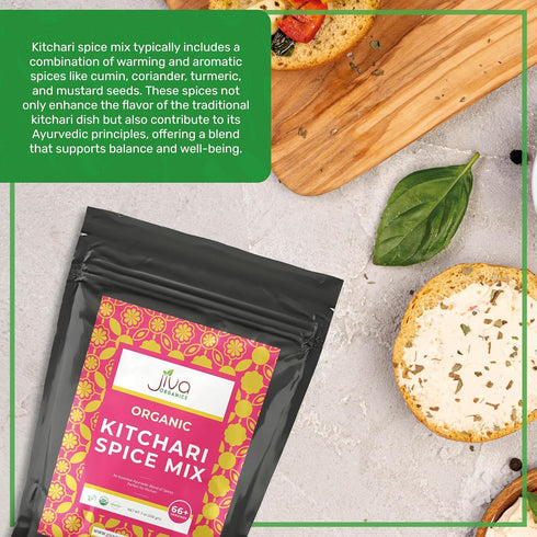 Jiva Organic Kitchari Spice Mix 7 Ounce - Made with Organic Spices & Herbs – Ayurvedic Kitchari Seasoning – For Ayurvedic Cleanses – Non GMO Susta...