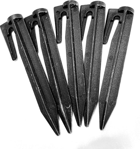 EMBerg (100 Count) Plastic Boundary Wire Stakes Lawn Pegs Landscape Staples for Robomow Mower, Husqvarna Automower, Worx Landroid, Pet Fence, for ...