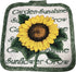 Set of Four Pot Holders for Kitchen (Sunflower)...