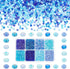 PH PandaHall 3600pcs 3mm Seed Beads, 8/0 Blue Waist Beads 8 Colors Ocean Sea Blue Friendship Craft Beads Small Pony Bead Mini Spacer Bead for Frie...