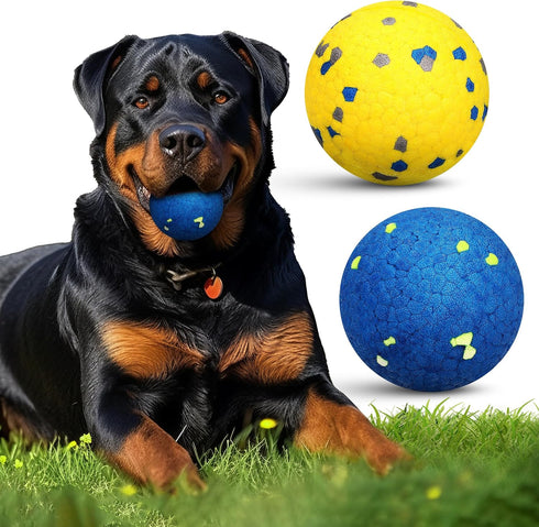MISHMASH Vision Dog Ball made with Premium Bite-Proof ETPU, Aggressive Chewers Waterproof Bouncy Interactive Dog Toy, Durable Tennis Ball for Medi...