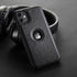 Retro Leather Case for iPhone 11 Anti-Knock Back Cover Soft TPU Business Shell Phone Case (Black, for iPhone 11)...