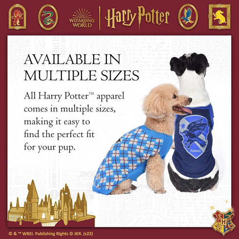 Harry Potter: Ravenclaw Pet Sweater - Medium | Medium Harry Potter Costumes for Dogs| Harry Potter Dog Apparel & Accessories for Hogwarts Houses, ...
