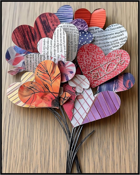 Posterizer 1 pcs-heart-shaped crafts-Valentine's themed poster -1-Romantic Art-Holiday Poster Collection-Gift for Couples boyfriend girlfriend Hus...