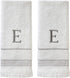 SKL Home Casual Monogram Hand Towel (2-Pack), E, 16x26, White...