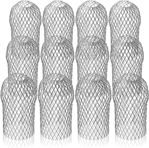 DEAYOU 12 Pack Gutter Guard Strainer, Downspout Rain Protector, Rustproof Gutter Drain Cover for Stop Leaf Debris Blockage...